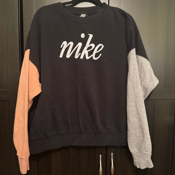 Nike Black, Gray, and Pink Sweatshirt - Picture 1 of 3